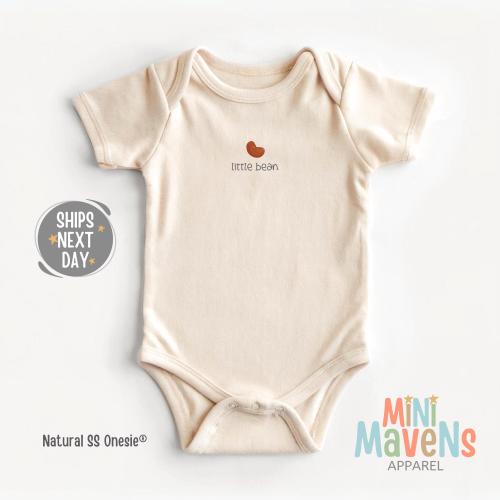 Little Bean Baby Onesie® - Bean Onesie® - Minimalist Bodysuit - Hipster Baby Onesie® - Natural Baby Shirt - Kids Raglan Shirt