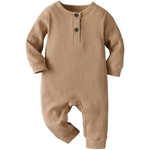 Eghunooy Baby Boy Girl Solid Color One Piece Romper Jumpsuit Outfits Clothes