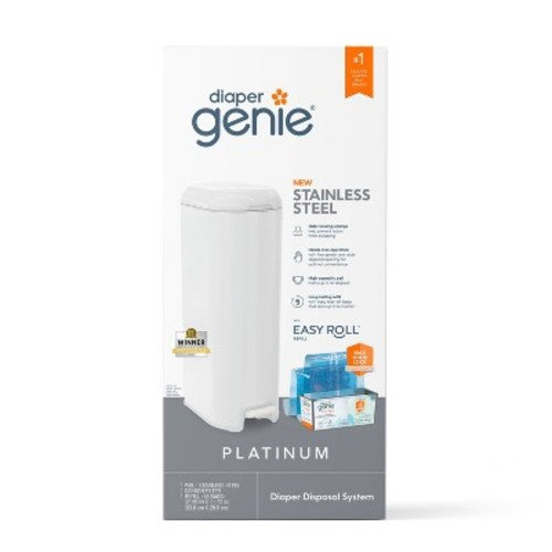 Diaper Genie Platinum Pail, Color: White