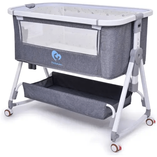 Bellababy Baby Bedside Sleeper, Bassinet for Safe Co-Sleeping, Storge Bag, Easy to Assemble, Easy Folding Portable Crib for Newborn/Infants