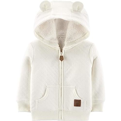 Simple Joys by Carter's Baby Hooded Sweater Jacket with Sherpa Lining