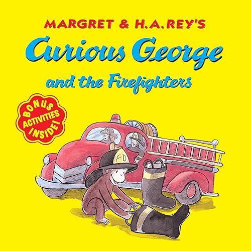 Curious George and the Firefighters Paperback – Sticker Book, September 24, 2019