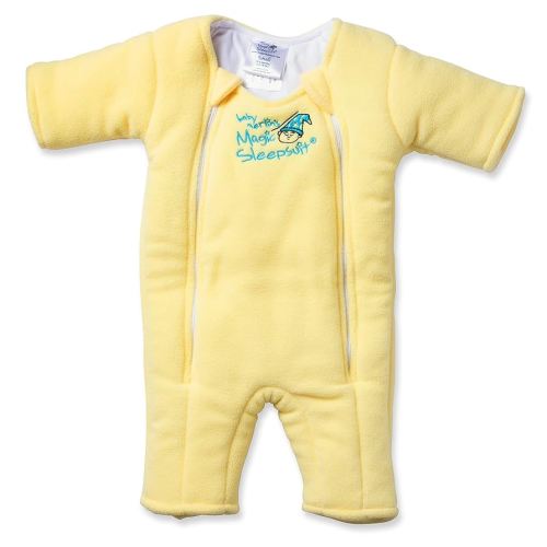 Baby Merlin's Magic Merlin Sleepsuit - Microfleece Baby Transition Swaddle - Sleep Suit for Infants 3-6 Months - Soft Cotton, Double Zipper for Easy Diaper Changes - Yellow