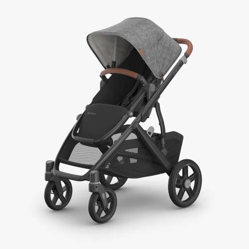 UPPAbaby Vista V3 Stroller - Greyson (Charcoal Melange/Carbon Frame/Saddle Leather)