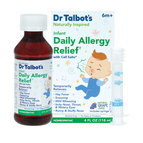Dr. Talbot's Homeopathic Infant Daily Allergy Relief with Cell Salts, Grape, 4 fl oz