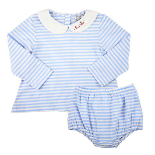 Light Blue Stripe Knit Swing Set for Boys – The Bella Bean