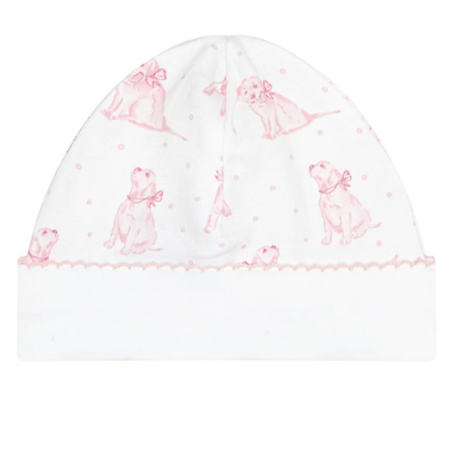 Pink Puppy Love Print Hat