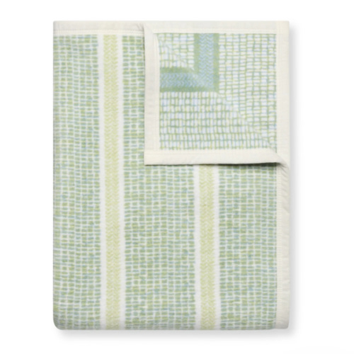 Market Stripe Ocean Fog Blanket
