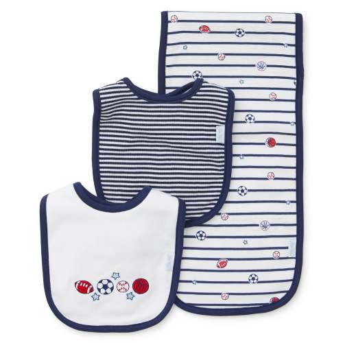 Sports Star Bib & Burp Set