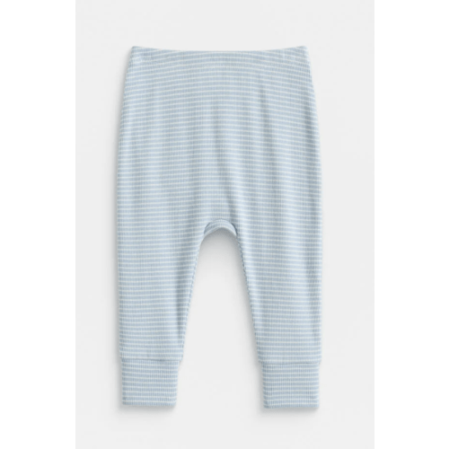 Core Rib Logo Legging | Blue Stripe | Seed Heritage