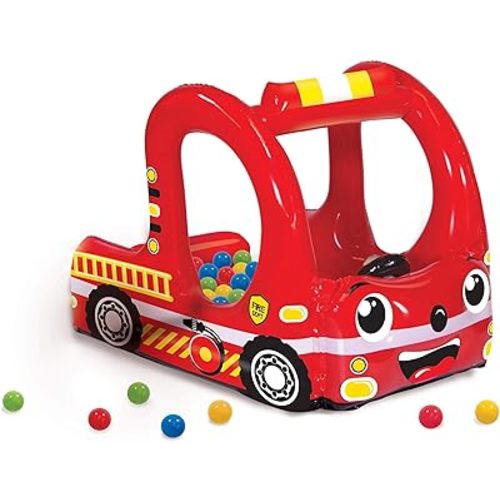 BANZAI Rescue Fire Team Play Center Ball Pit with 20 Balls, Toy
