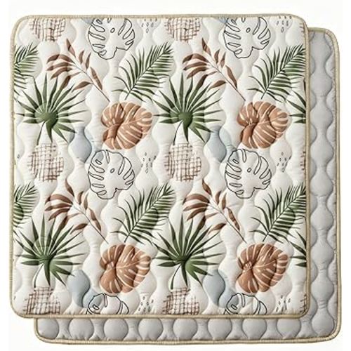 Bunnikins & Clover Floor Mat for Baby, 50"x50" Thicken Soft Play Mat, Foldable and Non Slip One-Piece Crawling Mat, Machine Washable Foam Baby Play Mats, Toddlers Infants, Tummy Time Play Mat