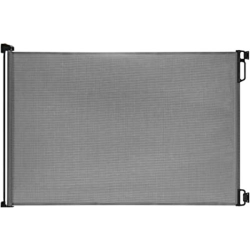 EasyBaby Retractable Baby Gate, 33" Tall, Extends up to 55'' Wide, Grey/Child Safety Baby Gates, Pet Retractable Gates for Stairs, Doorways, Hallways, Indoor and Outdoor