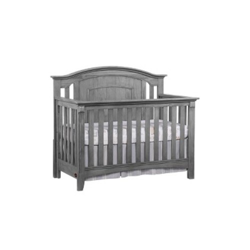 Oxford Baby Willowbrook 4-in-1 Convertible Crib, Color: Gray