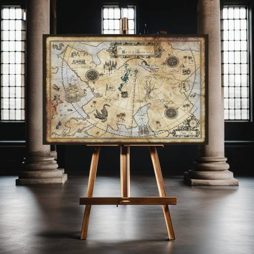 Neverland Map, Peter Pan Wall Art, Tinkerbell Gift, Pirate Treasure Map, Neverland Gift, Peter Pan Nursery, Birthday Sign, 1 Day Turnaround