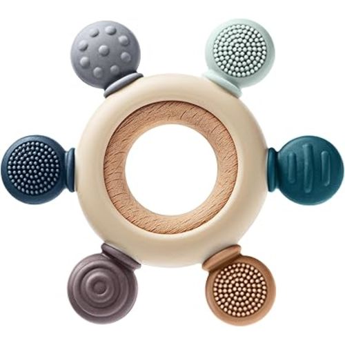 Baby Teething Toys for 0-6 6-12 Months, BPA Free Baby Teether Sensory Toys for Babies 0 3 6 9 12 18 Months, Newborn Infant Toys Gifts for 1 One Year Old Baby Boys Girls