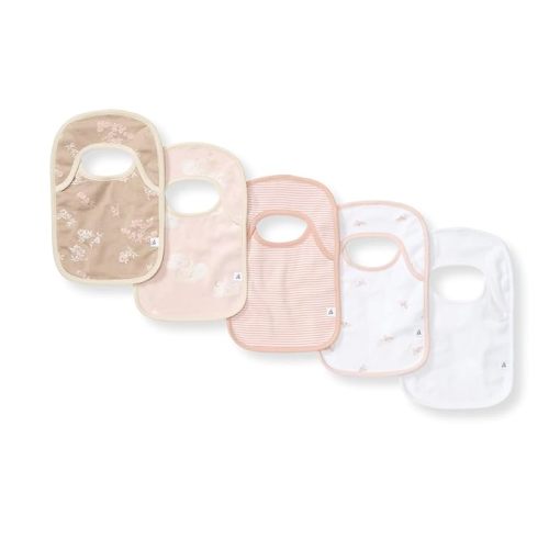 Burt's Bees Baby Infant Bibs, 100% Organic Cotton Drool Cloths, Newborn Essentials