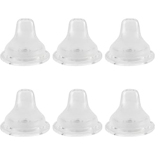 Sippy Spouts for Mam Baby Bottles, Soft 100% Silicone Sippy Cup Nipples, Variable Flow, 6m+, 6 Count