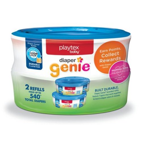Playtex Baby Diaper Genie Diaper Disposal Pail System Refills 270 Count - 2 Pack