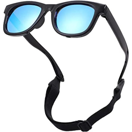 COASION Bendable Flexible Polarized Newborn Baby Sunglasses with Strap for Infant Boys Girls Age 0-12 Months CA8042