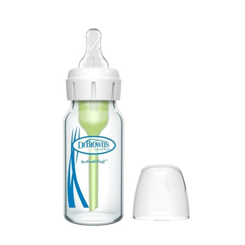 Dr. Brown's 4oz Anti-colic Options+ Narrow Glass Baby Bottle With Level 1 Slow Flow Nipple - 0m+