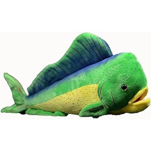 Simulation Mahi Mahi Fish Stuffed Animals 18inch, Cute Soft Mahi Mahi Fish Plush Toy Children Room Decoration Pillows…