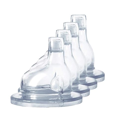 Pura Kiki XL Sipper Spouts - 100% Medical-Grade Silicone, Anti-Colic, Non Plastic Suitable for Babies, Kids, Toddlers, Preschoolers - 4-Pack