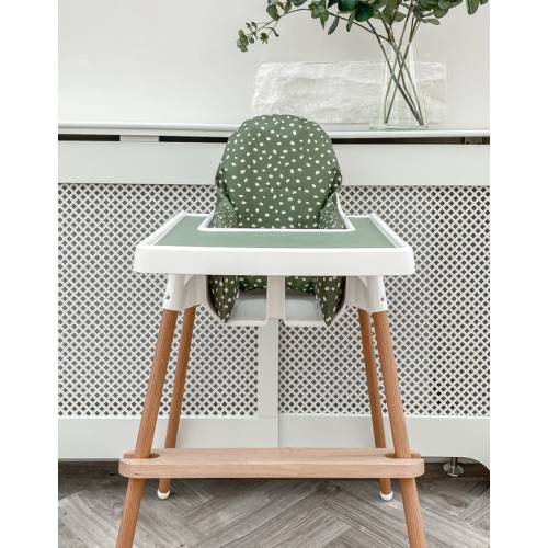 Read the full title
Wipeable Cushion for the Antilop IKEA Highchair - Elderflower print