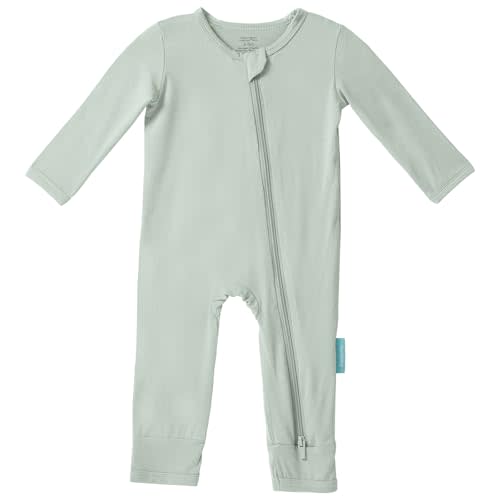 PurComfy Baby Long Sleeve Romper Jumpsuit, Premium Soft Rayon One Piece Pajamas Boy Girl 2-Way Zipper Coverall Sleeper