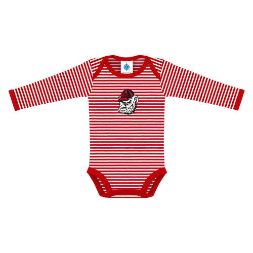 Georgia Bulldogs Stripe Long Sleeve Bodysuit | College Baby