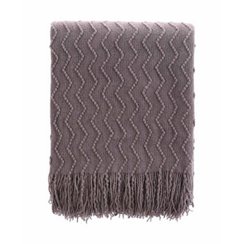 Solid Soft Zigzag Lightweight Throw, 60 x 50