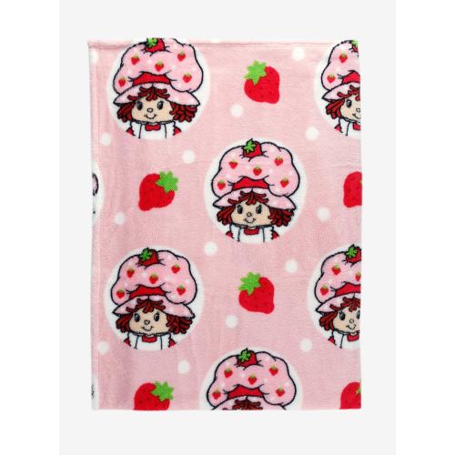 Strawberry Shortcake Allover Print Sherpa Throw - BoxLunch Exclusive
