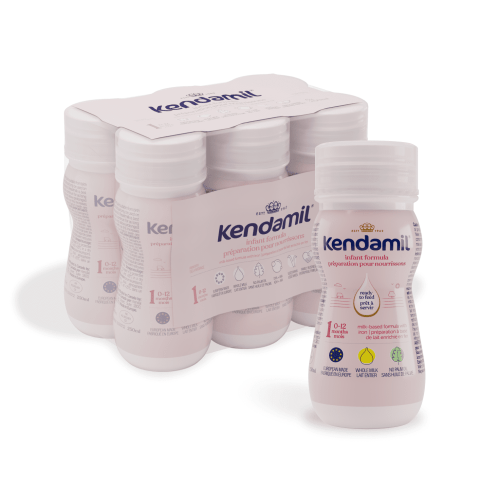 Kendamil Classic, Non-GMO Ready-to-Feed Liquid Baby Formula with HMOs, GOS & FOS, 0–12 Months, 250mL Bottles, 6 Count, KENDAMIL KNDML INFANT RTF - Walmart.ca