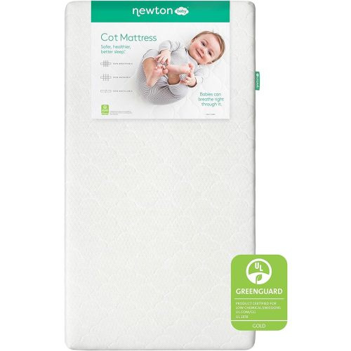 Newton Baby Crib Mattress and Toddler Bed - 100% Breathable Proven to Reduce Suffocation Risk, 100% Washable, 2-Stage, Non-Toxic Better Than Organic, Removable Cover - Deluxe 5.5" Thick- White