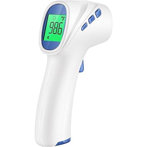 Forehead Thermometer for Adults and Kids, Digital Infrared Thermometer with Fever Alarm, Fast Accurate Results, Easy for All Ages