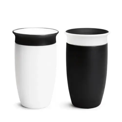 Miracle® 360° Sippy Cup, Black & White, 10oz, 2pk | Munchkin