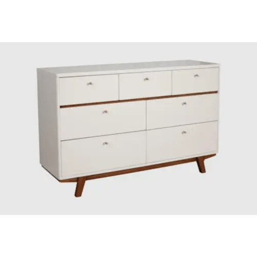 Clearview White Brown Wood 7-Drawer Dresser