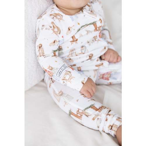 The First Noel Footless Onesie Bamboo – Holy Pals
