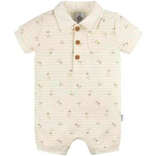 Gerber baby-boys Cotton Polo Romper