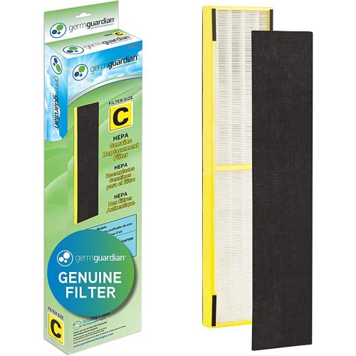 GermGuardian Air Purifier Filter FLT5000 Genuine HEPA Replacement Filter C for AC5000, AC5000E, AC5250PT, AC5350B, AC5350BCA, AC5350W, AC5300B Germ Guardian Air Purifiers , Gray