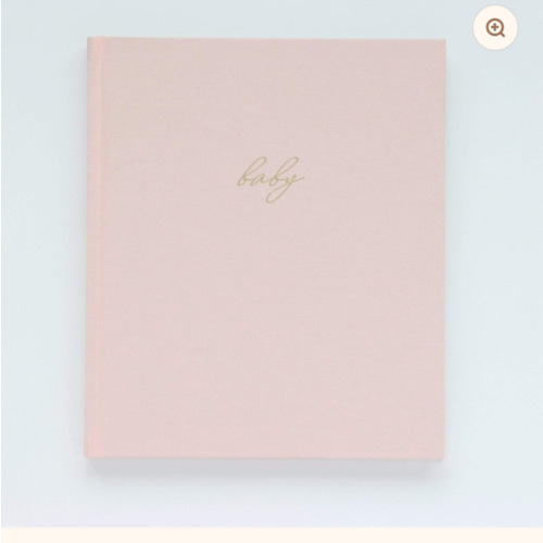 Linen Baby Book - Blush