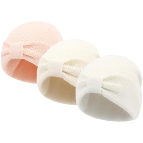 Baby Beanie with Cute Bow Infant Toddler Cuffed Beanies Winter Warm Infant Hat Newborn Winter Hat