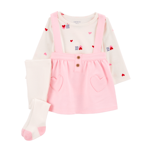 Baby 3-Piece Heart Print Jumper Set - Carter's | Carter's