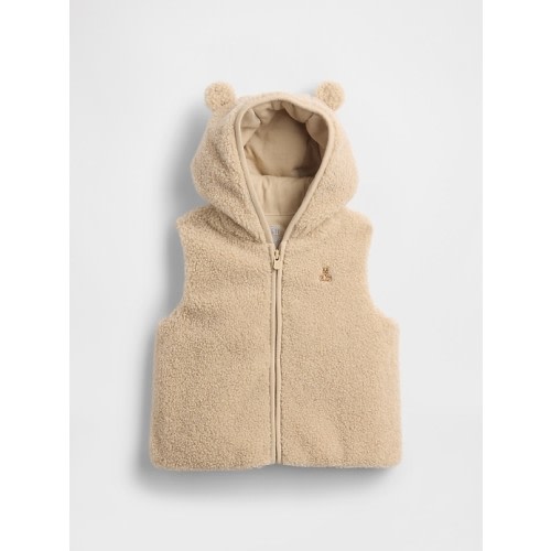 Baby Sherpa Hooded Vest | Gap