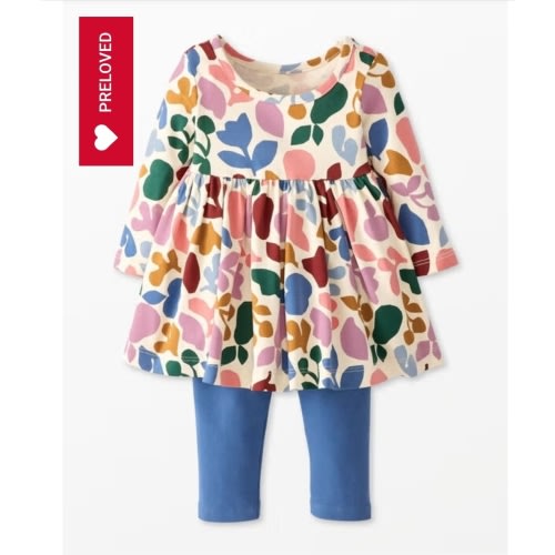 Baby Skater Dress & Leggings Set In Organic Cotton | Hanna Andersson | Hanna-Me-Downs