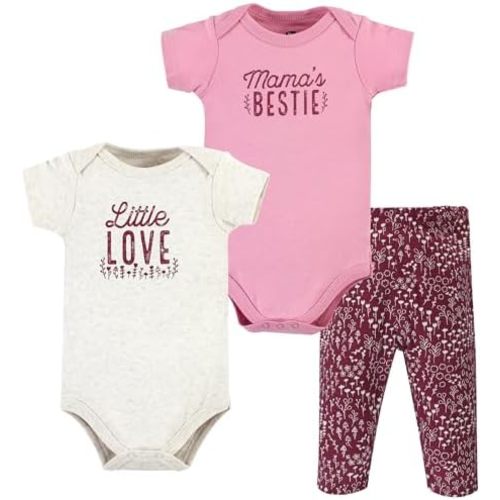 Hudson Baby Unisex Cotton Bodysuit and Pant Set