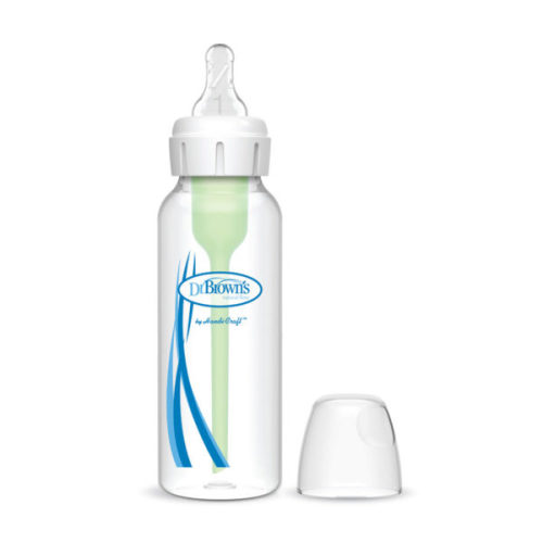 Dr. Brown’s Natural Flow® Anti-Colic Options+™ Narrow Baby Bottle, with Level 1 Slow Flow Nipple | Dr. Brown's Baby