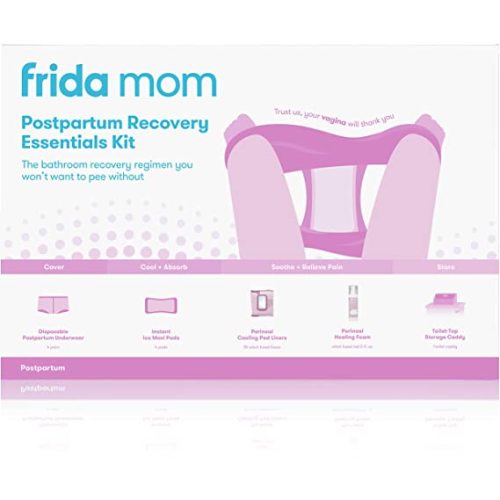 Frida Mom Postpartum Recovery Essentials Kit | Disposable Underwear, Ice Maxi Absorbency Pads, Cooling Witch Hazel Medicated Pad Liners, Perineal Medicated Healing Foam (11 Piece Set) - Postpartum Recovery Essentials Kit Only