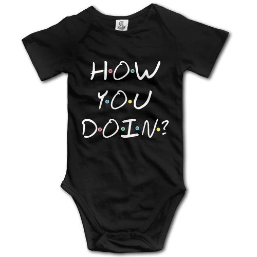 How You Doin? - Baby Onesie Birth Announcement Bodysuit Newborn Rompers Unisex Black