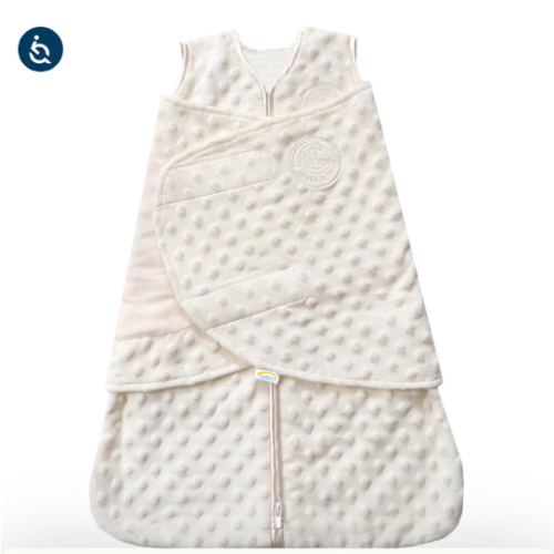 Cream Plushy Dot Velboa Swaddle - Newborn | HALO